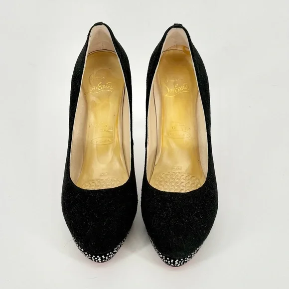 Christian Louboutin Eugenie Crystal Rhinestone Heels - Picture 2 of 14